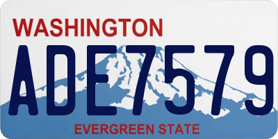 WA license plate ADE7579