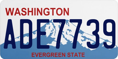 WA license plate ADE7739