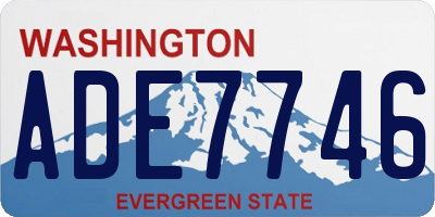 WA license plate ADE7746