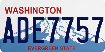WA license plate ADE7757