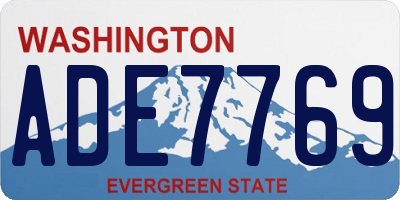 WA license plate ADE7769