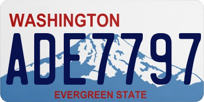 WA license plate ADE7797