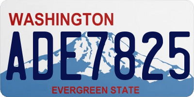 WA license plate ADE7825