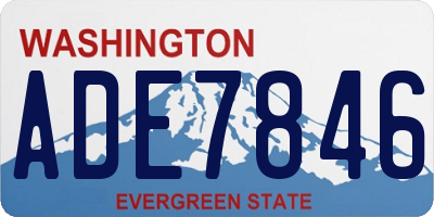 WA license plate ADE7846
