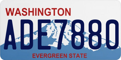 WA license plate ADE7880