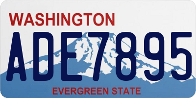 WA license plate ADE7895