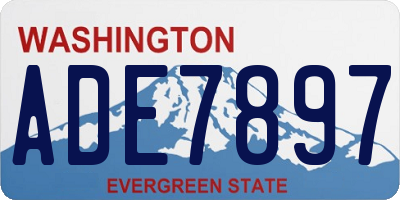 WA license plate ADE7897