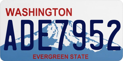 WA license plate ADE7952