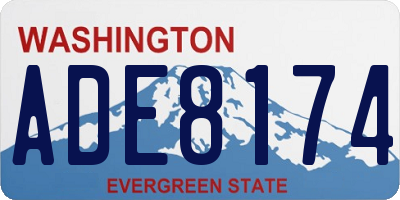 WA license plate ADE8174