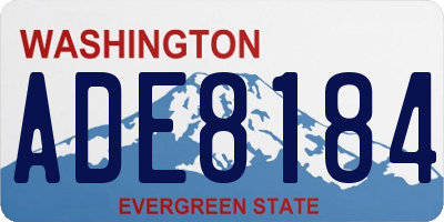 WA license plate ADE8184