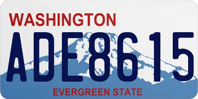 WA license plate ADE8615