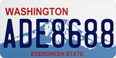 WA license plate ADE8688