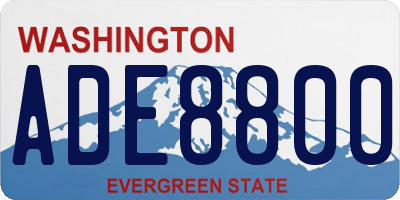 WA license plate ADE8800