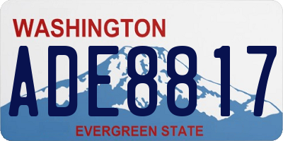 WA license plate ADE8817