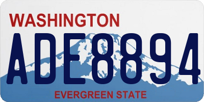 WA license plate ADE8894