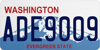 WA license plate ADE9009