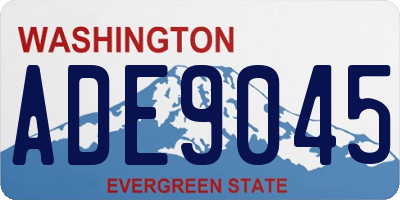 WA license plate ADE9045