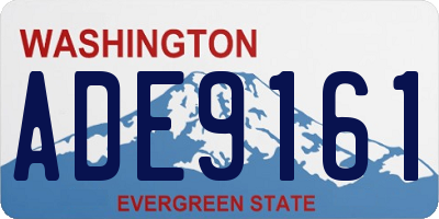 WA license plate ADE9161