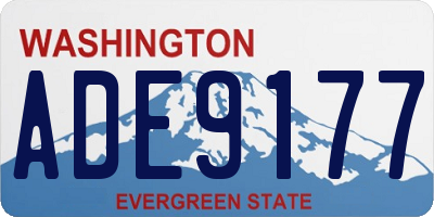 WA license plate ADE9177