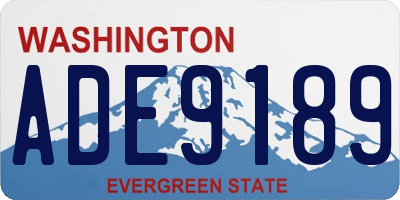 WA license plate ADE9189
