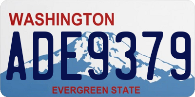 WA license plate ADE9379