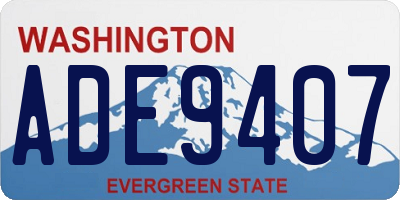 WA license plate ADE9407