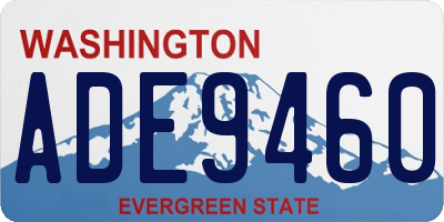 WA license plate ADE9460