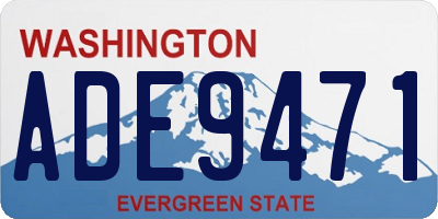 WA license plate ADE9471