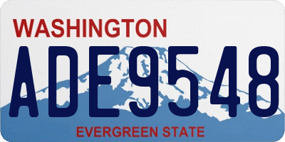 WA license plate ADE9548
