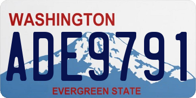 WA license plate ADE9791