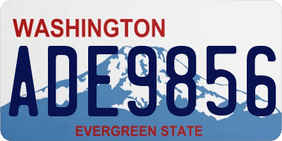 WA license plate ADE9856