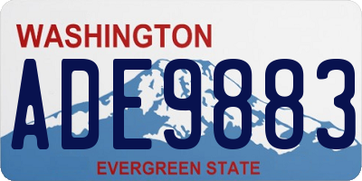 WA license plate ADE9883