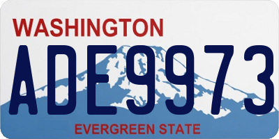 WA license plate ADE9973