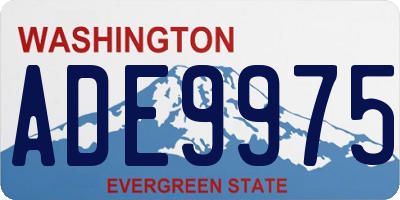 WA license plate ADE9975