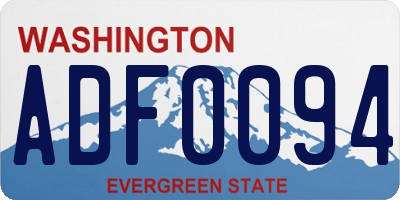WA license plate ADF0094