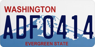 WA license plate ADF0414