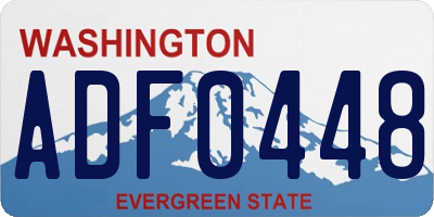 WA license plate ADF0448