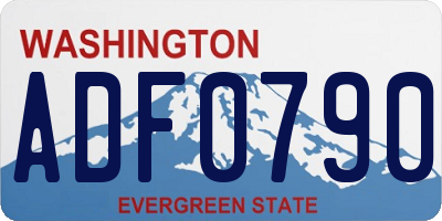 WA license plate ADF0790