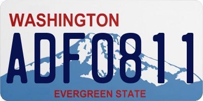 WA license plate ADF0811