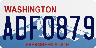 WA license plate ADF0879