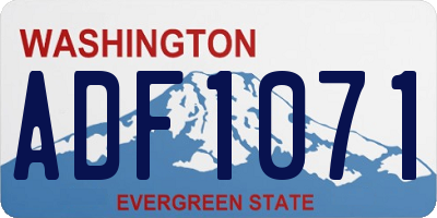 WA license plate ADF1071
