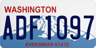WA license plate ADF1097