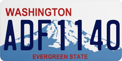 WA license plate ADF1140