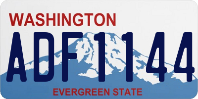 WA license plate ADF1144