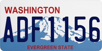 WA license plate ADF1156