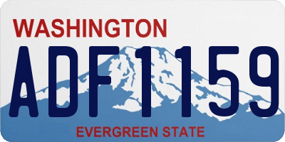WA license plate ADF1159