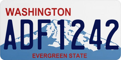 WA license plate ADF1242