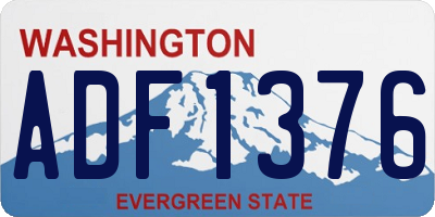 WA license plate ADF1376