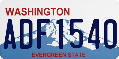 WA license plate ADF1540