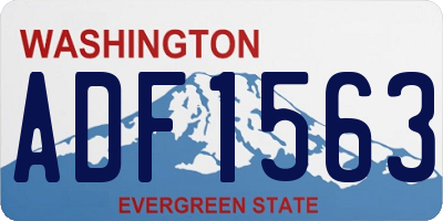 WA license plate ADF1563